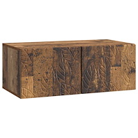 vidaXL Väggmonterad TV-bänk 78,5 x 31 cm Gammalt trä Konstruerat trä
