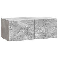 vidaXL Väggmonterad TV-bänk 98 x 31 cm Betonggrå Konstruerat trä