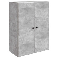 vidaXL Väggmonterat skåp Betonggrå 66 x 34,5 x 90 cm Konstruerat trä