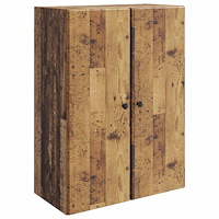 vidaXL Väggmonterat skåp Gammalt trä 66 x 34,5 x 90 cm Konstruerat trä