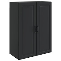vidaXL Väggmonterat skåp Svart 66 x 34,5 x 90 cm Konstruerat trä