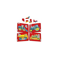 larsen cool Larsen Mini Tractors,Dump Truck and Bulldozer, 10 pcs Puzzle