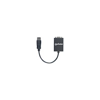 Manhattan Manhattan DisplayPort to VGA HD15 Converter Cable, 15cm, Male to Female, Active, DP With Latch, Black, Lifetime Warranty...
