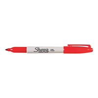 Newell Brands Sharpie - markering - röd (paket om 12)