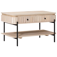 vidaXL Handgjort Soffbord Vit 85 x 45 x 50 cm Massivt mangoträ