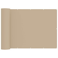 vidaXL Balkongskärm 200 x 1000 cm Tyg med PU-beläggning Beige