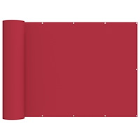 vidaXL Balkongskärm 180 x 800 cm Tyg med PU-beläggning Röd