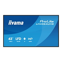 Iiyama iiyama ProLite LH4364UHS-B1AG 43" Klass (42.5" visbar) LED-bakgrundsbelyst LCD-skärm - 4K - för digital skyltning