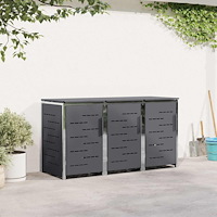 vidaXL Sopcontainerförvar Antracit 207 x 77,5 x 112,5 cm