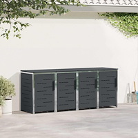 vidaXL Sopcontainerförvar Antracit 276 x 77,5 x 112,5 cm