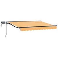 vidaXL Manuell markisram med LED-lampor Sand 3,5 x 2 m