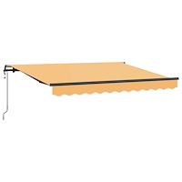 vidaXL Utdragbar markis Sand 400 × 300 cm Duk och Aluminium