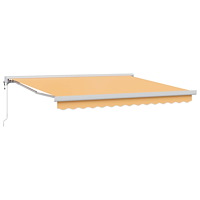 vidaXL Utdragbar markis Sand 450 × 300 cm Tyg och Metall
