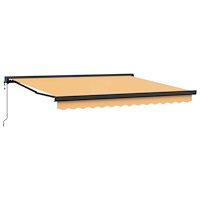 vidaXL Utdragbar markis Sand 450 × 300 cm Tyg och Metall