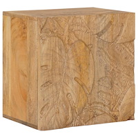vidaXL Handgjord Sängbord Teakbrun 40x30x40 cm Massivt mangoträ