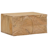vidaXL Handgjord Sängbord Teakbrun 40 x 30 x 20 cm Massivt mangoträ