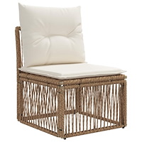 vidaXL Armstolssofa Beige konstrotting
