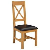 vidaXL Matstol 2 pcs Massivt Ekträ Svart 45 x 54 x 105 cm