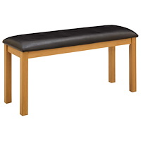 vidaXL Matbänk 95 x 32 x 45 cm Massivt Ekträ Svart