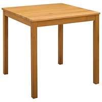 vidaXL Matbord 75 x 75 x 75,5 cm Massivt Ekträ Naturlig Fyrkantig