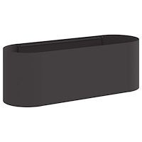 vidaXL Höjd Trädgårdsbädd Svart 120 x 40 x 40 cm Stål