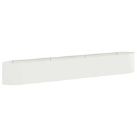 vidaXL Höjd Trädgårdsbädd Vit 300 x 40 x 40 cm Stål