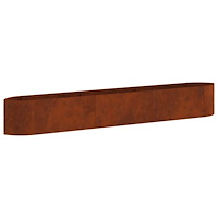 vidaXL Höjd Trädgårdsbädd Väderbeständig stål 300 x 40 x 40 cm Stål