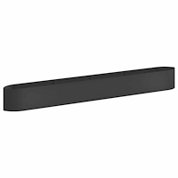 vidaXL Höjd Trädgårdsbädd Svart 380 x 40 x 40 cm Stål