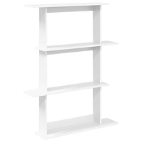 vidaXL Vägghyllanhet Vit 100 x 20 x 126 cm Konstruerat trä