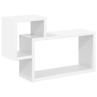 vidaXL Vägg hylla Väggmonterat Vit 55 x 15 x 35 cm Konstruerat trä