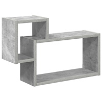 vidaXL Vägg hylla Väggmonterat Grå 55 x 15 x 35 cm Konstruerat trä