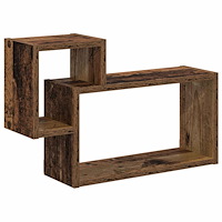 vidaXL Vägg hylla Väggmonterat Brun 55 x 15 x 35 cm Konstruerat trä