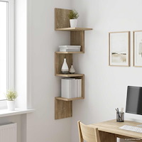vidaXL Vägg hylla Väggmonterat Brun 32 x 21 x 107 cm Konstruerat trä