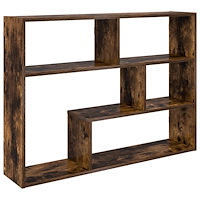 vidaXL Vägg hylla Väggmonterat Brun 95 x 20 x 69,5 cm Konstruerat trä