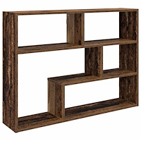vidaXL Vägg hylla Väggmonterat Brun 95 x 20 x 69,5 cm Konstruerat trä
