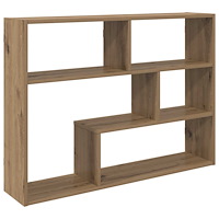 vidaXL Vägg hylla Väggmonterat Brun 95 x 20 x 69,5 cm Konstruerat trä