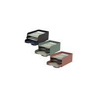 Alba Brevkorg ALBA metall 3-facks A4 svart