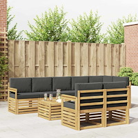 vidaXL Utomhussoffset 8 pcs Vit och antracit 59 x 59 x 37 cm Polyester