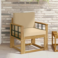 vidaXL 2 Stycke Utomhussoffset Polyester Vit och beige