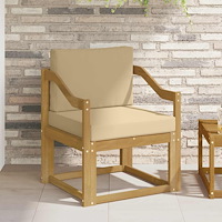 vidaXL 2 Stycke Utomhussoffset Polyester Vit och beige