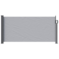 vidaXL Utfällbar sidomarkis 300 x 100 cm Polyester Rektangulär Grå