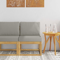 vidaXL Utomhussoffset Vit och ljusgrå 59 x 63 x 73 cm