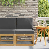 vidaXL Utomhussoffset Vit och antracit 59 x 63 x 73 cm