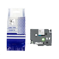 Tasma Labeltape Tasma 18 mm x 8 m sort på hvid