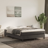 vidaXL Pocketresårmadrass medium mörkgrå 137x190x20 cm sammet