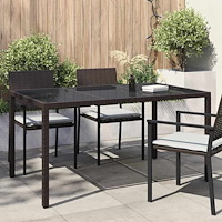 vidaXL Trädgårdsbord Brun 150 x 90 x 75 cm konstrotting