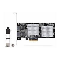 StarTech.com Startech 2-Port 10Gbps PCIe Network Adapter Card, Network Card for PCs/Servers, Full-Height/Low-Profile PCIe Ethernet Ca...