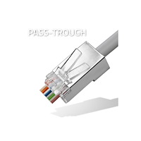 Qoltec Qoltec RJ45 | CAT6 | FTP | Pass Through | Guldpläterade kont...