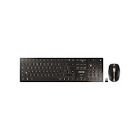 CHERRY CHERRY DW 9100 SLIM - sats med tangentbord och mus - QWERTY - brittisk - svart/brons Inmatningsenhet