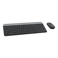 Logitech Logitech Slim Wireless Combo MK470 - sats med tangentbord och mus - fransk - grafit Inmatningsenhet